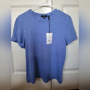 Theory L Periwinkle Nebulous Pure Tiny Tee Blue Tshirt NWT